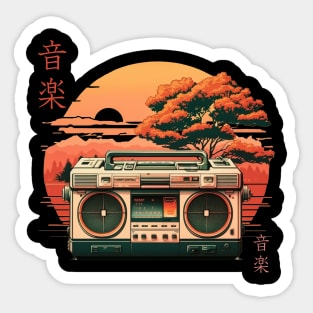 Boombox 80s Sticker